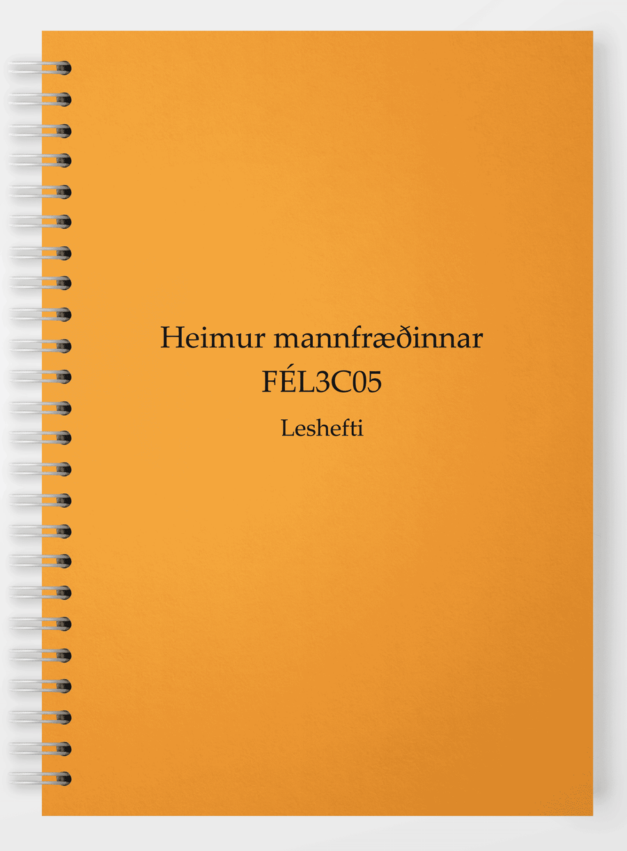 BHS - Heimur Mannfræðinnar - Leshefti