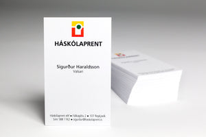 Nafnspjöld beggja vegna prentuð - Háskólaprent